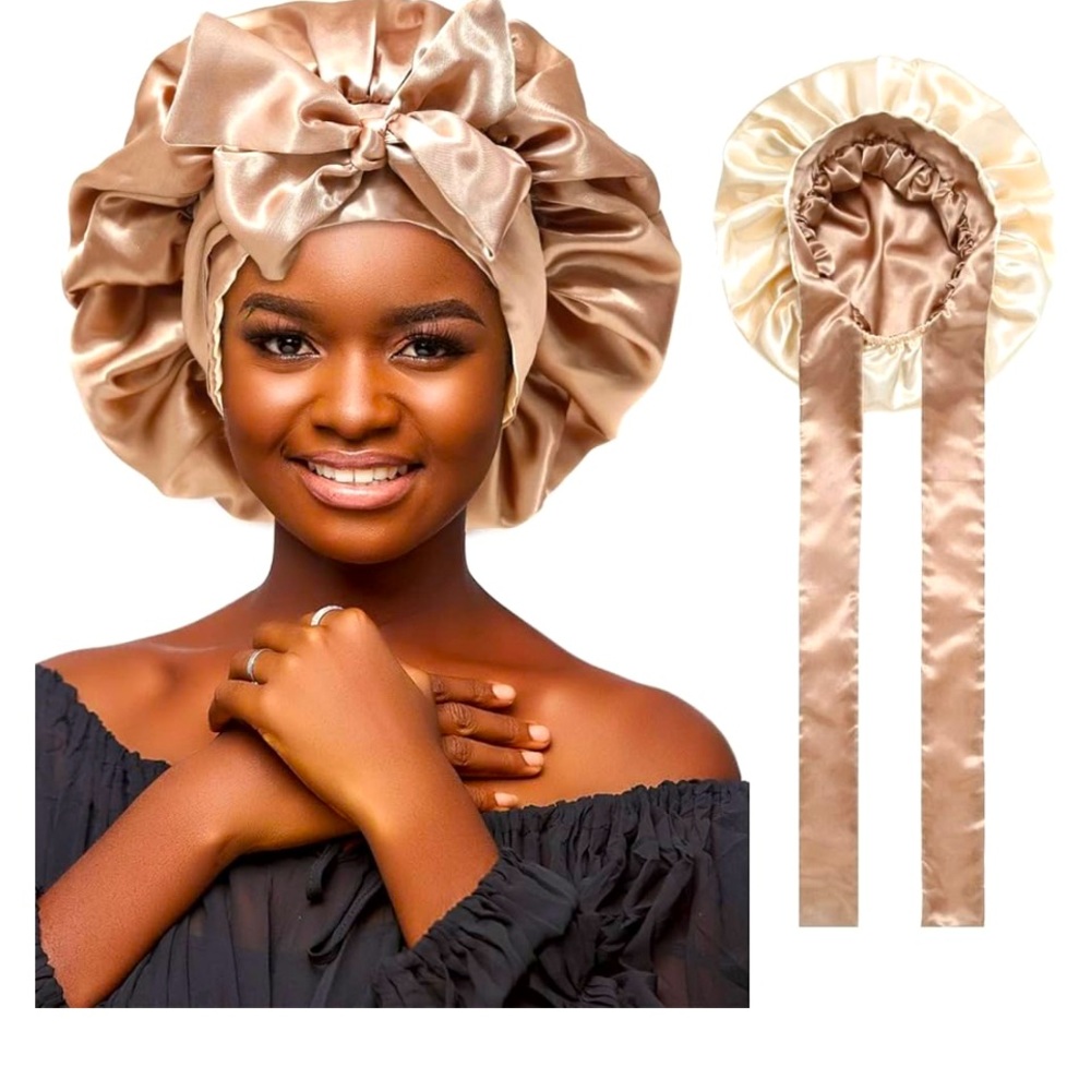 👩🏽‍🦳Hair bonnet.  New.  Champagne color